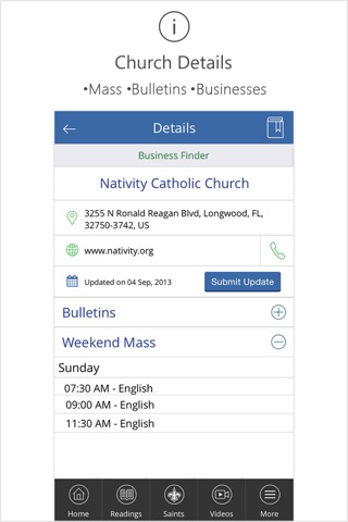 Catholic Mass Times Church Directory screenshot 3