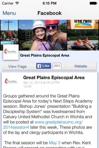 The Great Plains Conference of the United Methodist Church for iPhone screenshot 2