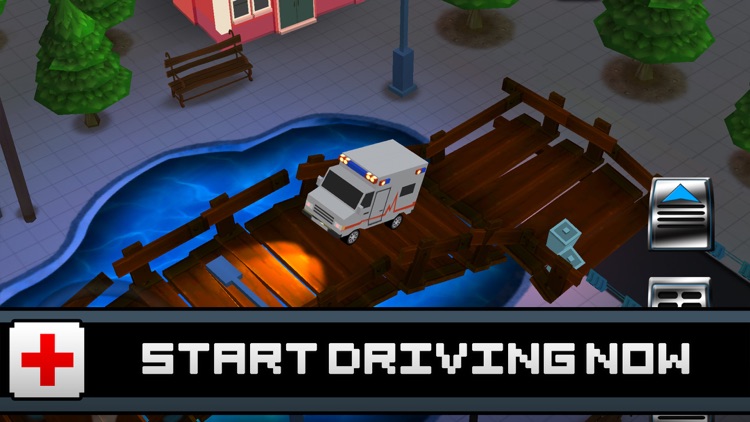 3D Blocky Moto Ambulance King - Emergency Dr Rush Road Parking Mini Game screenshot-4