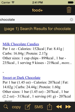 food+: Food & Calorie Information and Nutritional Content screenshot 3