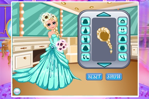 Ice Princess Wedding dressup screenshot 3