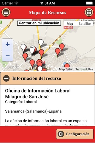 Cáritas - Mapa de Recursos screenshot 3