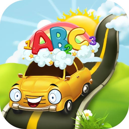 Car typing game for toddlers