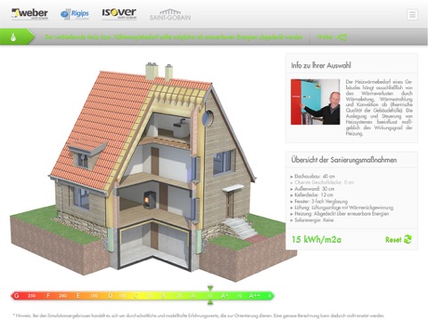 Saint-Gobain Multi-Komfort Energiesparsimulation screenshot 4