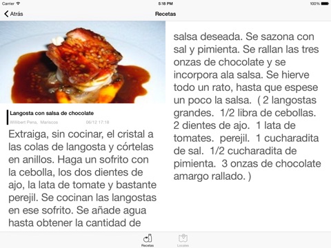 Cuban Recipes Seafood & Restaurants HD screenshot 2