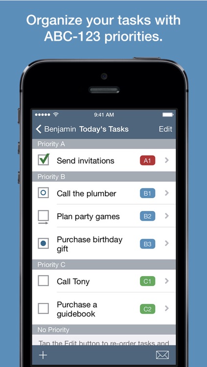 Benjamin – Task Manager and Calendar Inspired by Benjamin Franklin for iPhone