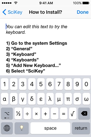 SciKey - Scientific Keyboard screenshot 2