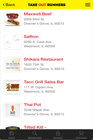Takeout Runners Restaurant Delivery Service screenshot 2