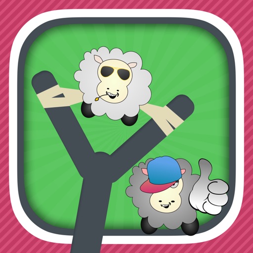 Twin Sheep Slingshot - Physics Puzzle Game Icon