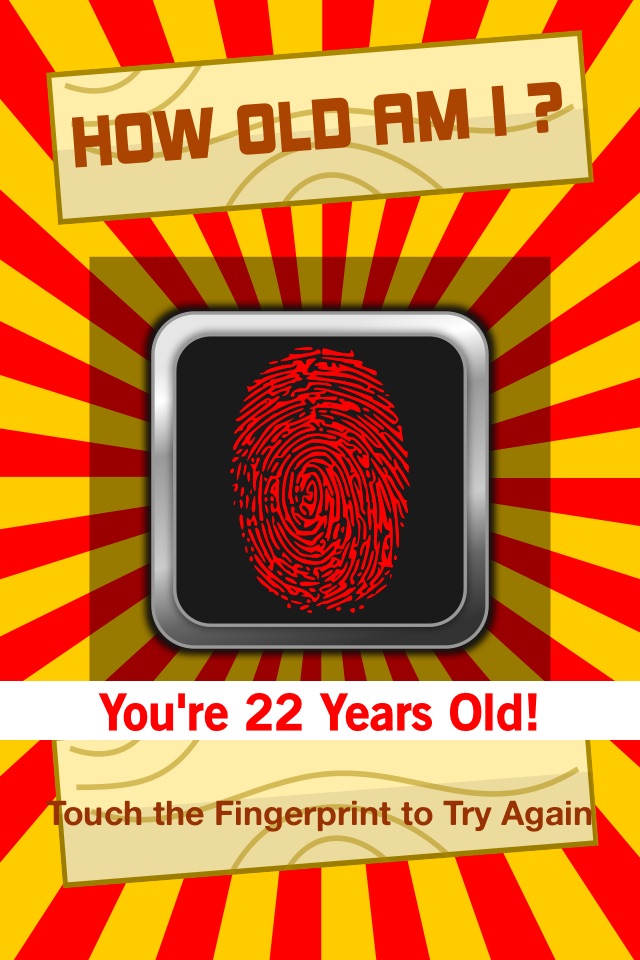 How Old Am I - Age Guess Scanner Fingerprint Touch Test Booth HD + screenshot 2