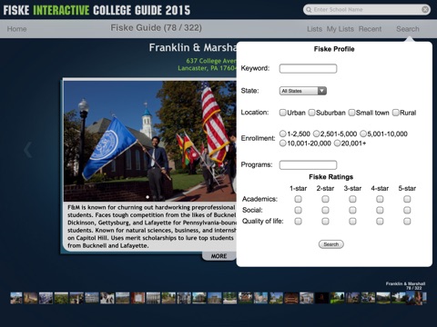 Fiske Interactive College Guide 2015 screenshot 3