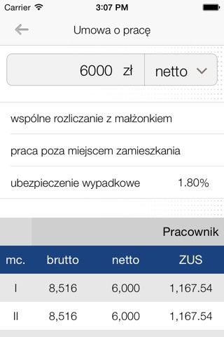 Kalkulator wynagrodzeń 2020 screenshot 3