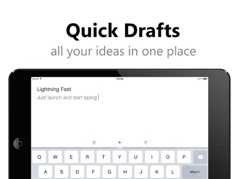 Quick Drafts for iPad - Notes, Tasks and Shopping List screenshot 4