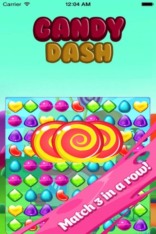 Candy Dash Frenzy Hd-The best match 3 candies puzzle game for kids and girls screenshot 2