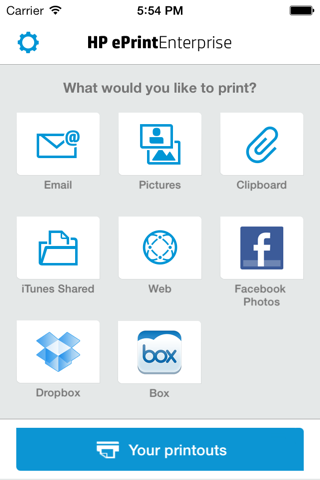 HPePrint Enterprise MobileIron screenshot 2