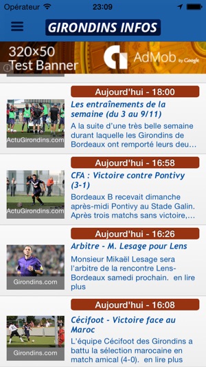 Girondins Infos