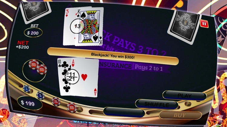 A BlackJack Vegas 21 Free Casino Style (Black Jack) Pro Game