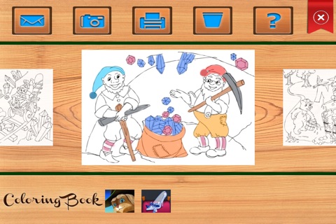 Snow White and the Seven Dwarfs. Coloring book for children screenshot 2