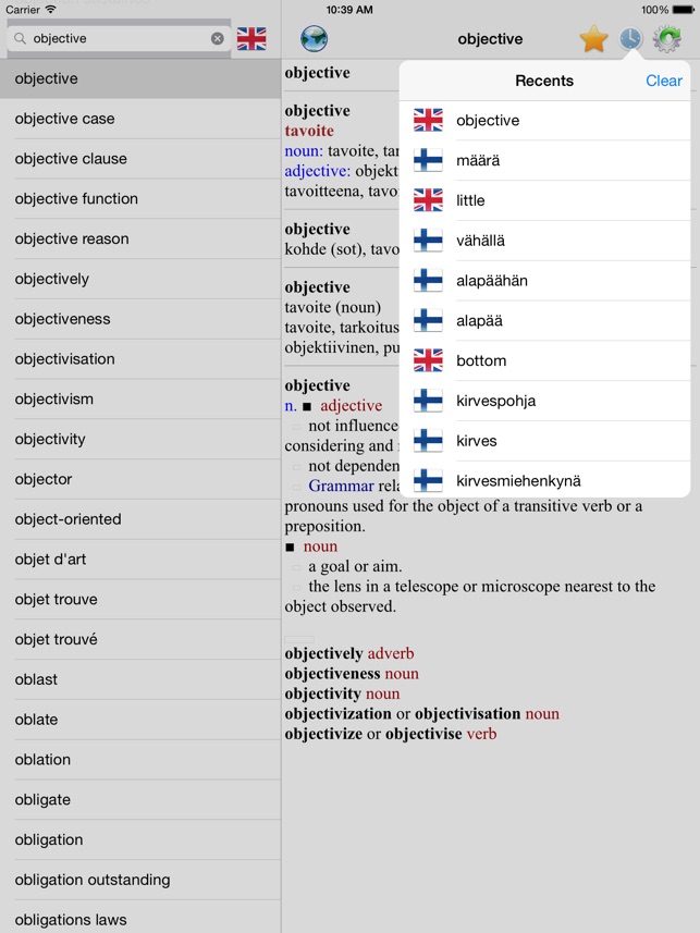 Englanti Suomi paras sanakirja kääntäjä App Storessa