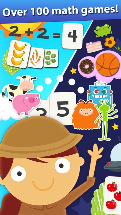 Animal Math Games for Kids in Pre-K, Kindergarten and 1st Grade Learning Numbers, Counting, Addition and Subtraction Premium screenshot-0