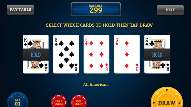 Royal Video Poker - All American, Jacks or Better, & Bonus Flush screenshot-3