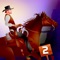 Cowboy Horseback Riding Obstacle Second Race : The western horse agility dressage - Gold Edition
