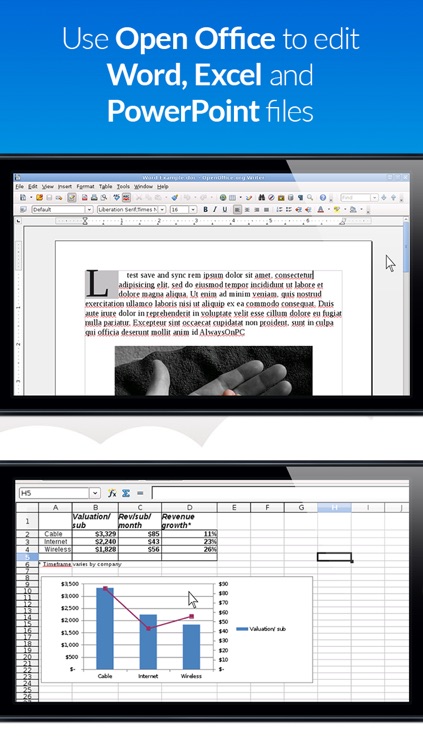 AlwaysOnPC - Firefox with Flash Player and Office on a Virtual PC for iPhone