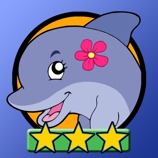 dolphins and slot machines for children - free game icon