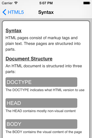 HTML5 Pro Quick Guide screenshot 2