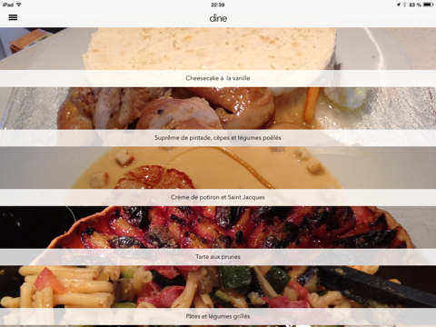Dine - votre journal culinaire iPad captures décran