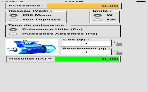 Calcul Electrique screenshot 3