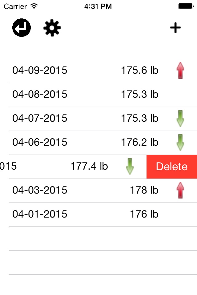 Weight Tracker EZ screenshot 2
