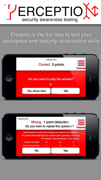 ERCEPTIO - Cross train your brain! Test your perception and security observation skills with real video and audio clips from everyday life. screenshot-4