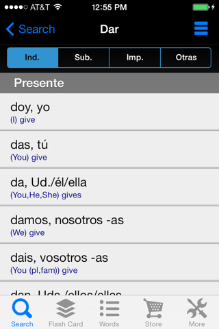 ConjuVerb - Spanish Verbs! screenshot 2