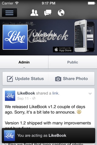 LikeBook (Free) - for Facebook with Myanmar Keyboard screenshot 2