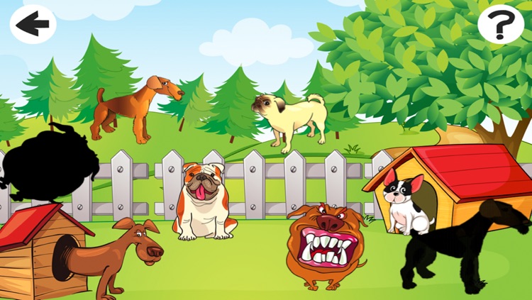 Awesome doggies! Shadow Game to Play and Learn for Children screenshot-3