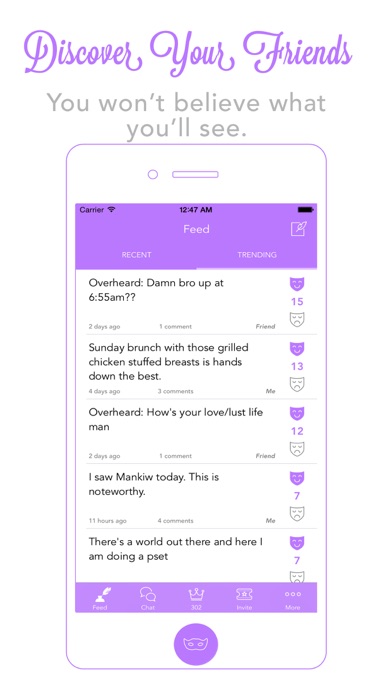 Masquerade: Anonymously Chat with and Post to Friends Screenshot on iOS