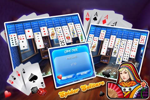 Spider Solitare Blitz HD-Free Classic screenshot 3