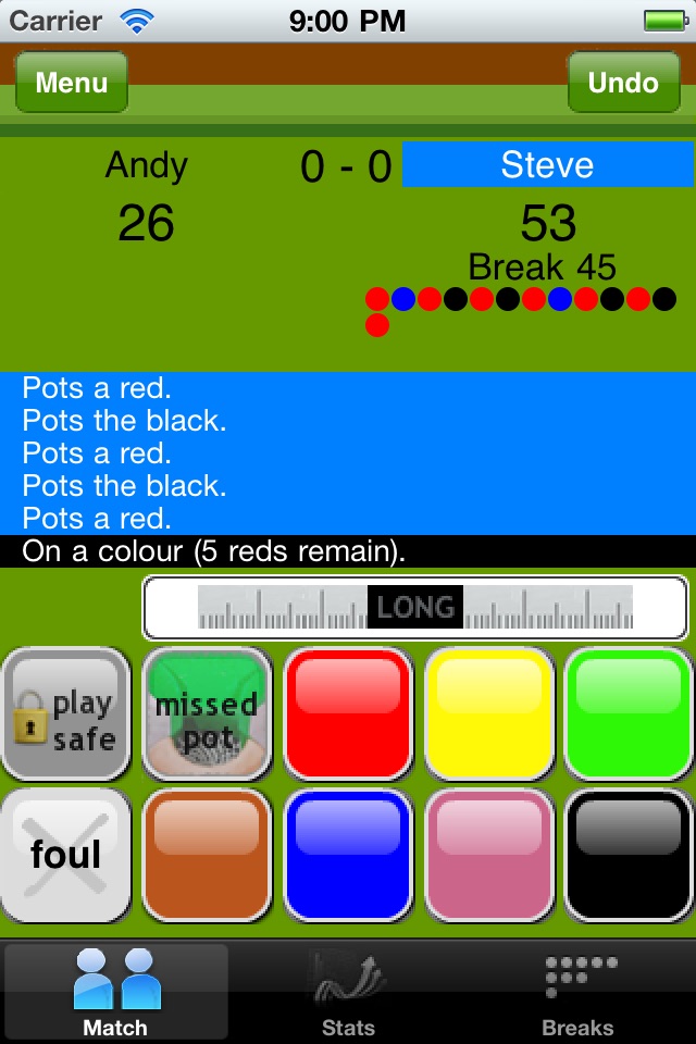 MySnookerStats - Snooker Scoring and Statistics screenshot 3