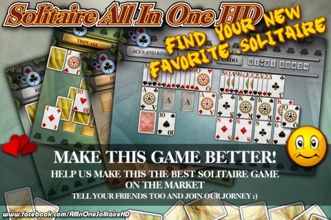Solitaire All In One HD Pro - The Classic Card Game Full Deluxe Puzzle Pack for iPad & iPhone screenshot 4