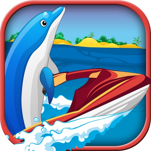 Dolphin Jet Skier Run - Fun Wave Surfer Rider Paid Icon