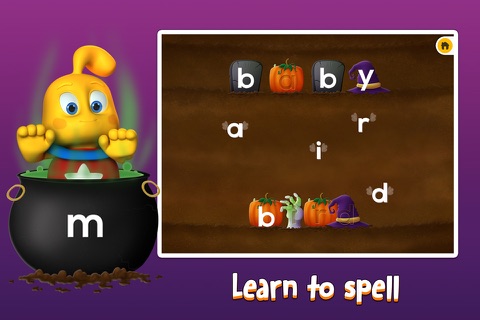 Halloween Phonics & Spelling: Learn ABC Alphabet Names & Shape Playtime for Kids screenshot 2