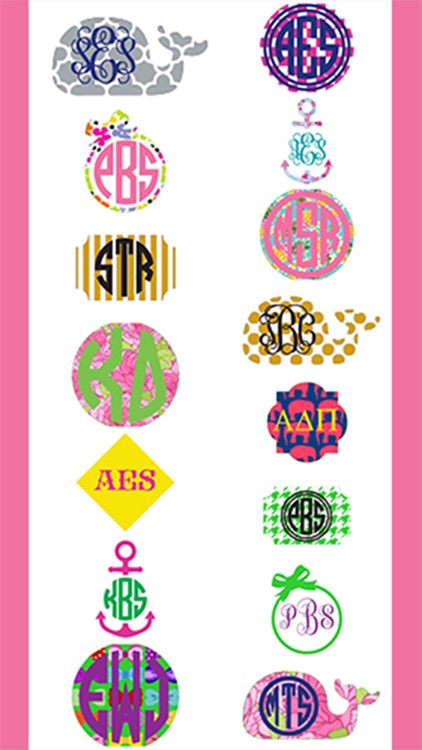 The PinkyGirl Monogram Maker And Text App screenshot-4