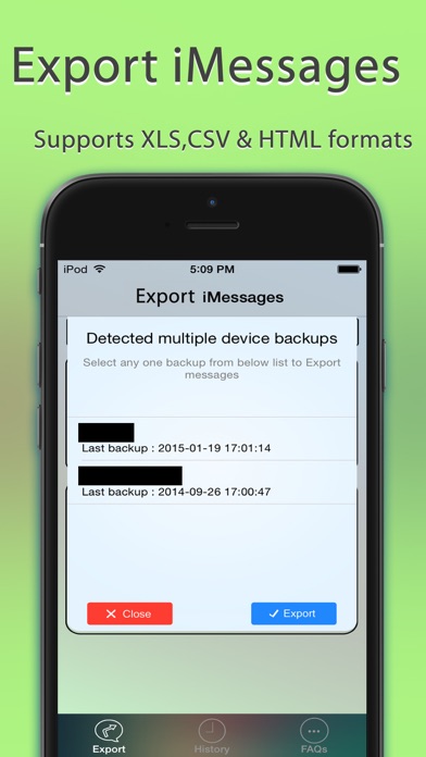 How to cancel & delete Export Messages - Save Print Backup Recover Text SMS iMessages from iphone & ipad 3