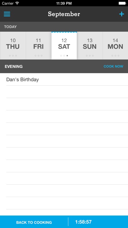 Recipe, Menu & Cooking Planner