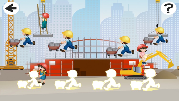 A Sizing Game; Learn and Play for Children on a Construction Site