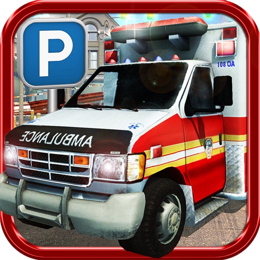 Emergency Ambulance Parking Simulator 3D – Medical Healthcare Transport and Paramedic Assistance icon