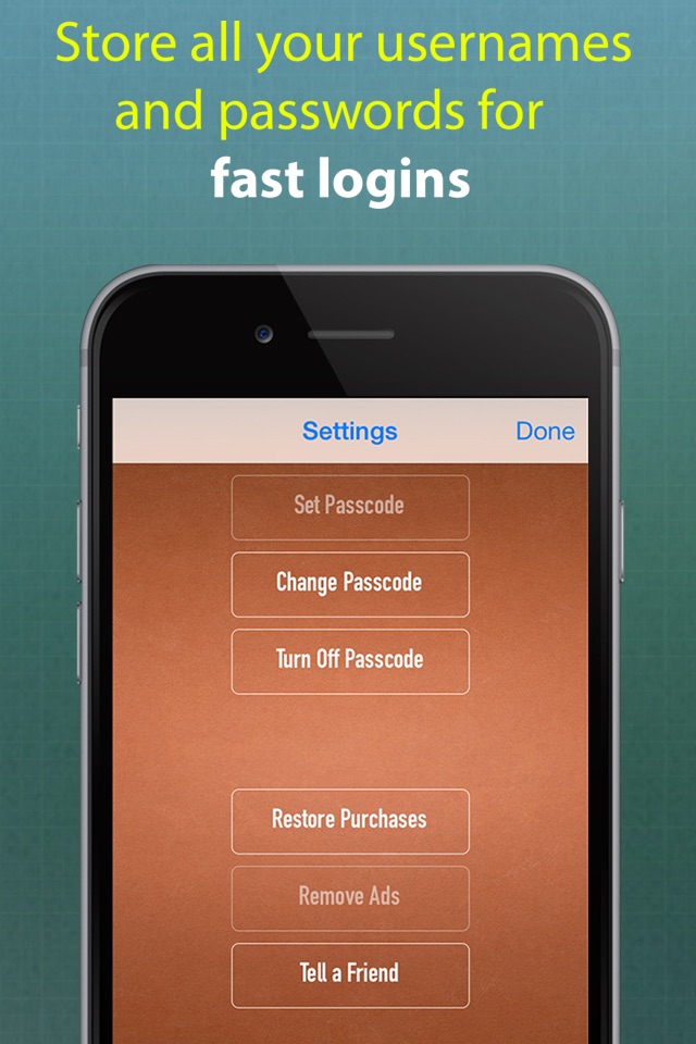 Password Manager - A Secret Vault for Your Digital Wallet with Fingerprint & Passcode screenshot 3