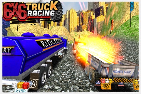 -6X6 Truck Racing - Realistic 3D Monster Truck Lorry Driving Simulator and Race Games screenshot 4