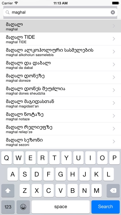 English Georgian best dictionary translation screenshot-4